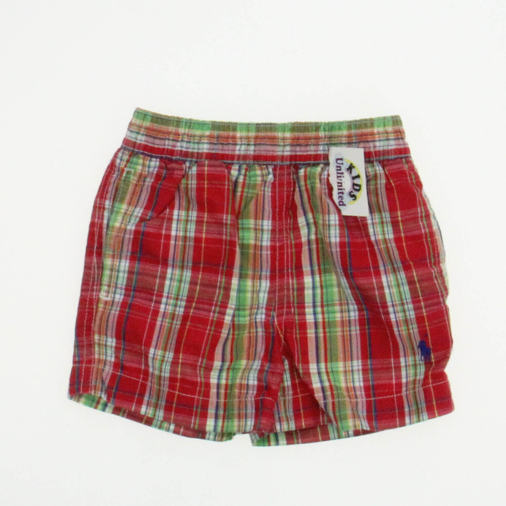 Ralph Lauren Boys Red Plaid Trunks size: 9 Months